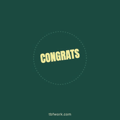 Congratulations from the team
